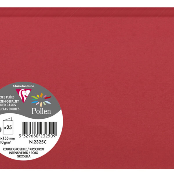 Kersrode dubbele kaart C6 van Clairefontaine