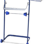 Fripa poetsrol-standaard, van metaal, blauw