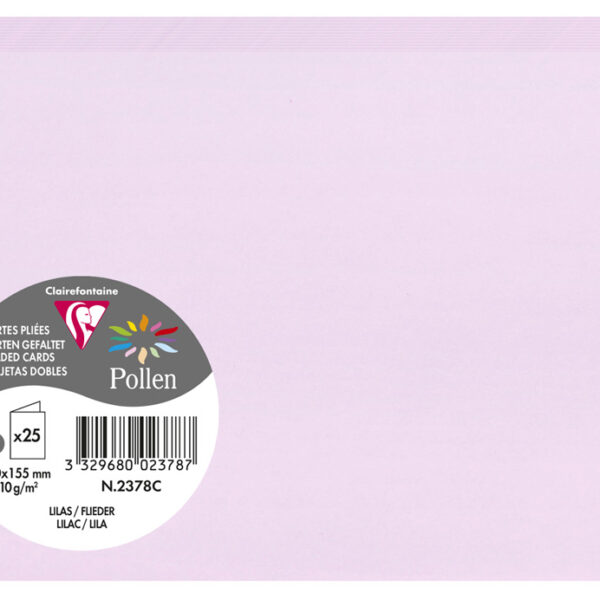 Lila dubbele kaart C6 van Clairefontaine