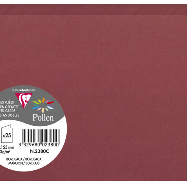 Bordeauxrode dubbele kaart C6 van Clairefontaine