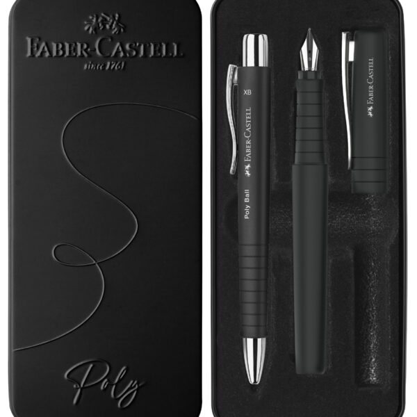 FABER-CASTELL pennenset POLY BALL/PEN, zwart