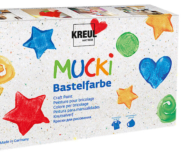 Knutselverf 'MUCKI', 80 ml, set van 6