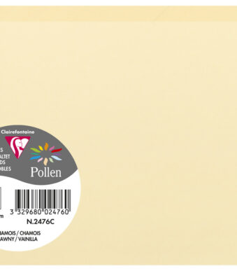 Clairefontaine velourse dubbele kaart C6, zandkleurig