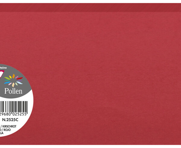 Kersenrode dubbele prentbriefkaart van Clairefontaine