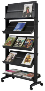 Paperflow brochurerek Uno gemakkelĳke displays, met 5 vakken.