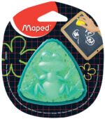 Maped tafelsponsdoos 'Kikker', driehoekig, geel.