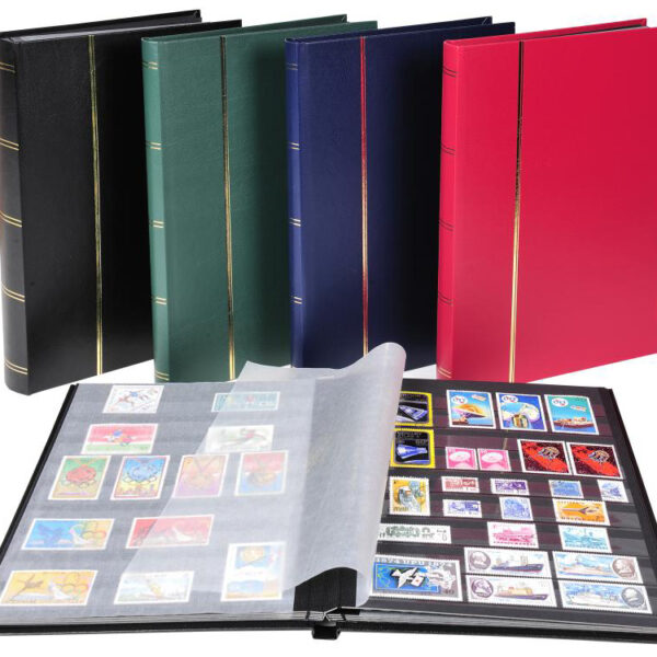 Exacompta Postzegelverzamelalbum, zwart, 225 x 305 mm, 16 bladzijden