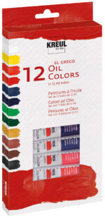 Kreul olieverf El Greco, 12 ml, set van 12 stuks