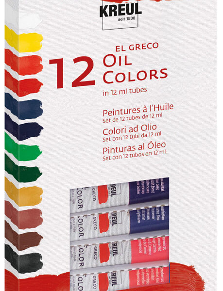 Kreul olieverf El Greco, 12 ml, set van 12 stuks