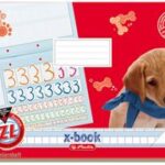 Leerboek tellen, schriften, liggend A4-formaat, getallenlijnopdruk.