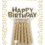 Clairefontaine Gouden Verjaardagskaarsjes 'Gefeliciteerd'