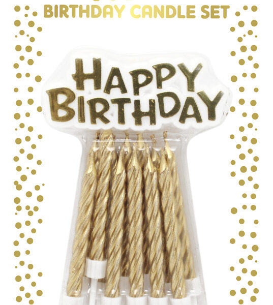 Clairefontaine Gouden Verjaardagskaarsjes 'Gefeliciteerd'