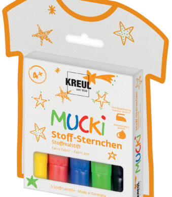 Krijtbordstift 'Mucki' textielstiften set van 5