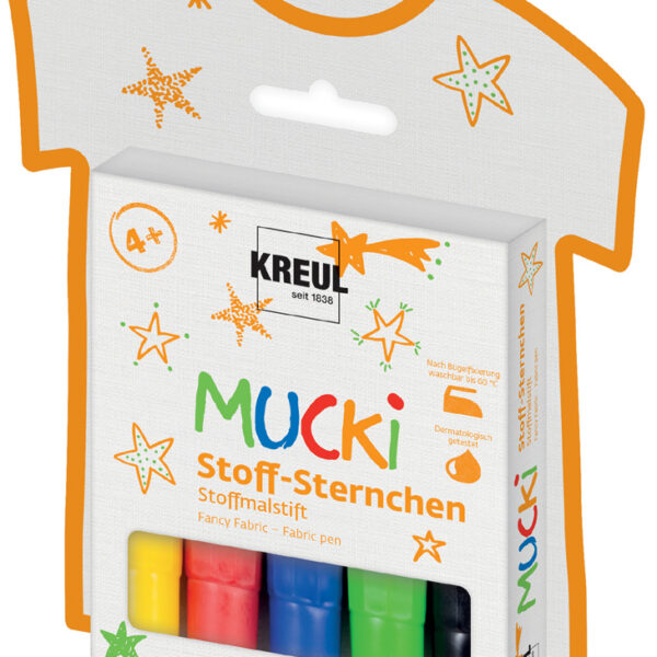 Krijtbordstift 'Mucki' textielstiften set van 5