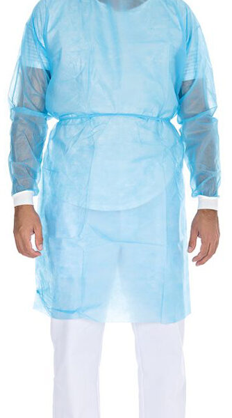 Beschermschort voor bezoekers/patiënten/personeel, blauw, maat L