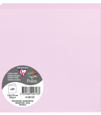 Clairefontaine roze dubbele wenskaart 135 mm