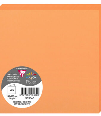 Clairefontaine Tweevoudige Kaart 135 mm, Mandarijnkleurig