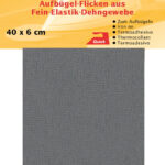 Rekbare beugel-reparatielappen, 400 x 60 mm, grijs