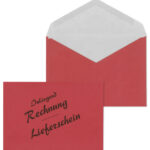 Envelop C6 'Verzendbewijs/Factuur', rood