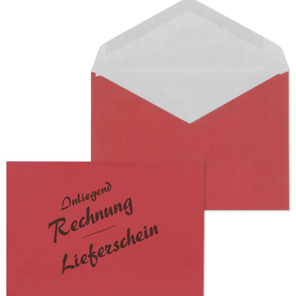 Envelop C6 'Verzendbewijs/Factuur', rood