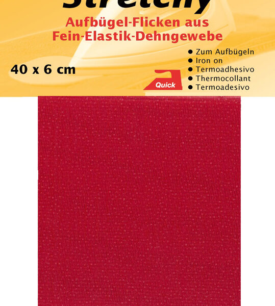 Rekbare broekspannerverstevigingen, 400 x 60 mm, rood