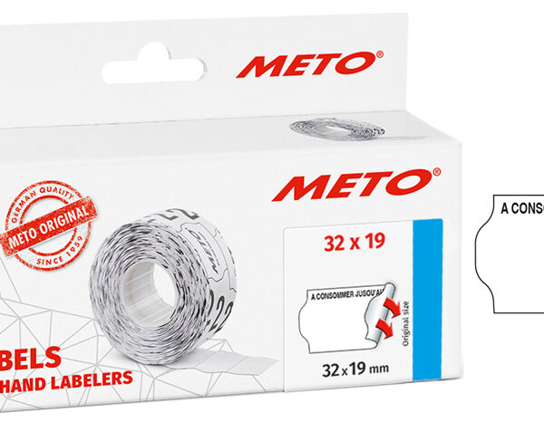 Voorbedrukte etiketten voor etiketteermachine, 32 x 19 mm