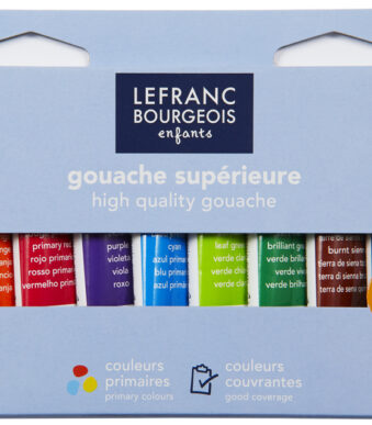 Gouacheverf, 10 kleuren van 10 ml in een etui.