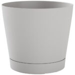 Teraplant-blokpot 'Orione', diameter: 19 cm, wolkengrijs