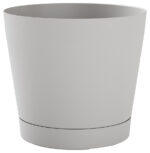 Teraplant-blokpot 'Orione', diameter: 19 cm, wolkengrijs