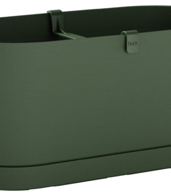 Bloembak 'Vega', breedte: 400 mm, kleur: bosgroen.