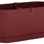 Bloembaksierbak 'Vega', breedte: 400 mm, zalmroze