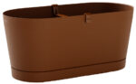 Bloembak 'Vega', breedte: 400 mm, caramelkleur.