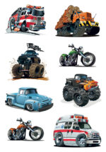 Etiketten Amerikaanse Oldtimers