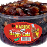 Haribo Fruitgommetjes Happy Cola, Trommel 150 Stuks