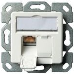 Telegärtner aansluitdoos, categorie 5e, paarlemig wit.