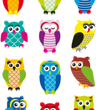 Herma klinkers "Toverstickers Uilen", met glitterfolie.