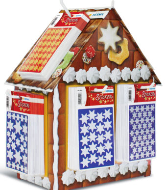 Herma Kerstdecoratie-stickers, Displaydoos Peperhuisje