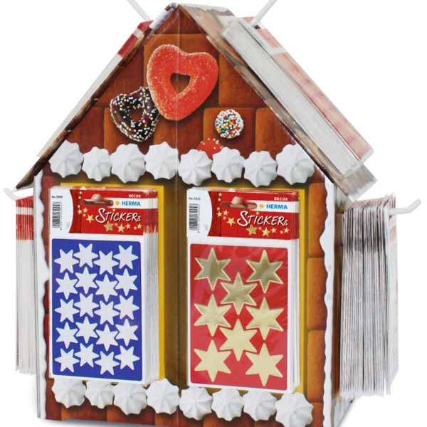 Herma Kerstdecoratie-stickers, Displaydoos Peperhuisje
