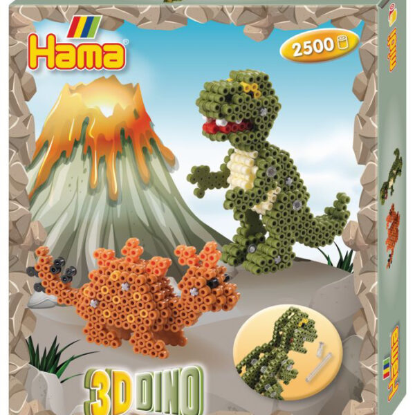 Hama kralenapplicatieset midi 3D 'Dino's', cadeauverpakking