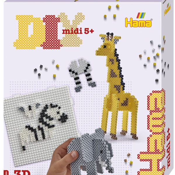 Hama 3D strijkkralen midi 'Safari', cadeauverpakking