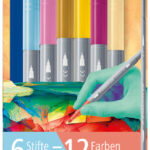 STAEDTLER dubbele viltstiften Edition 2, 6 stuks in doosje