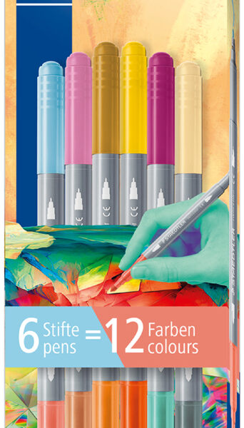 STAEDTLER dubbele viltstiften Edition 2, 6 stuks in doosje