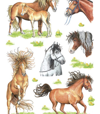 Herma-stickers 'Getekende paarden'