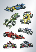 Etiketten Decoratief 'Racewagens'