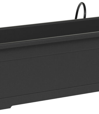 Bloembakkenset 'Birka', incl. houder, antracietkleur