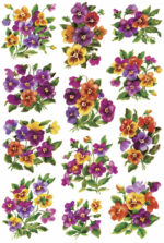 HERMA Stickervellen 'Viooltjesboeketjes', met glitters