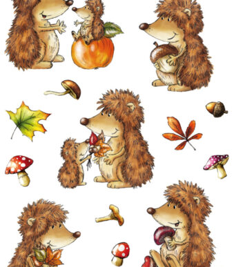 Hermelijn stickervel 'Egel'