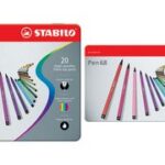 Stabilo viltstiften, 30 stuks in metalen etui.