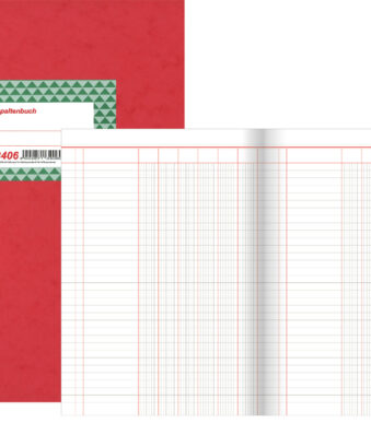 Kantlijn notitieboek, A4-formaat, 6 kolommen