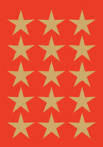 Herma Kerststickers Decor 'Sterren', 22 mm, goud